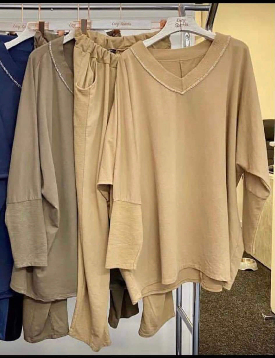V neck plus size loungewear - Layna’s Boutique clothing boutique loungewear, tracksuits, dresses