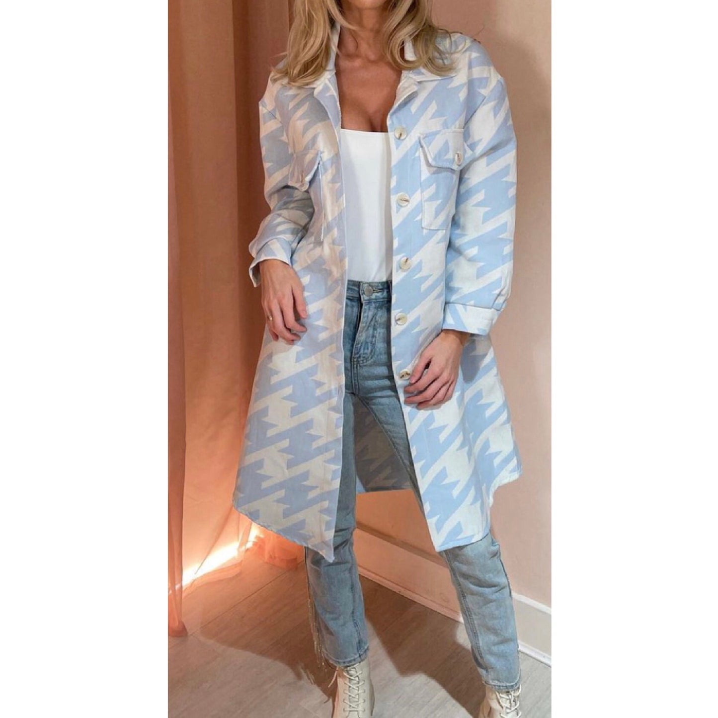 Blue jacket - Layna’s Boutique clothing boutique loungewear, tracksuits, dresses