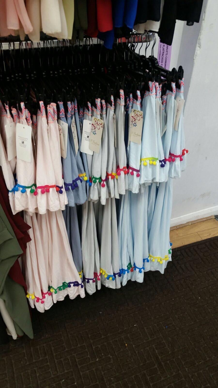 Off shoulder cotton dresses
