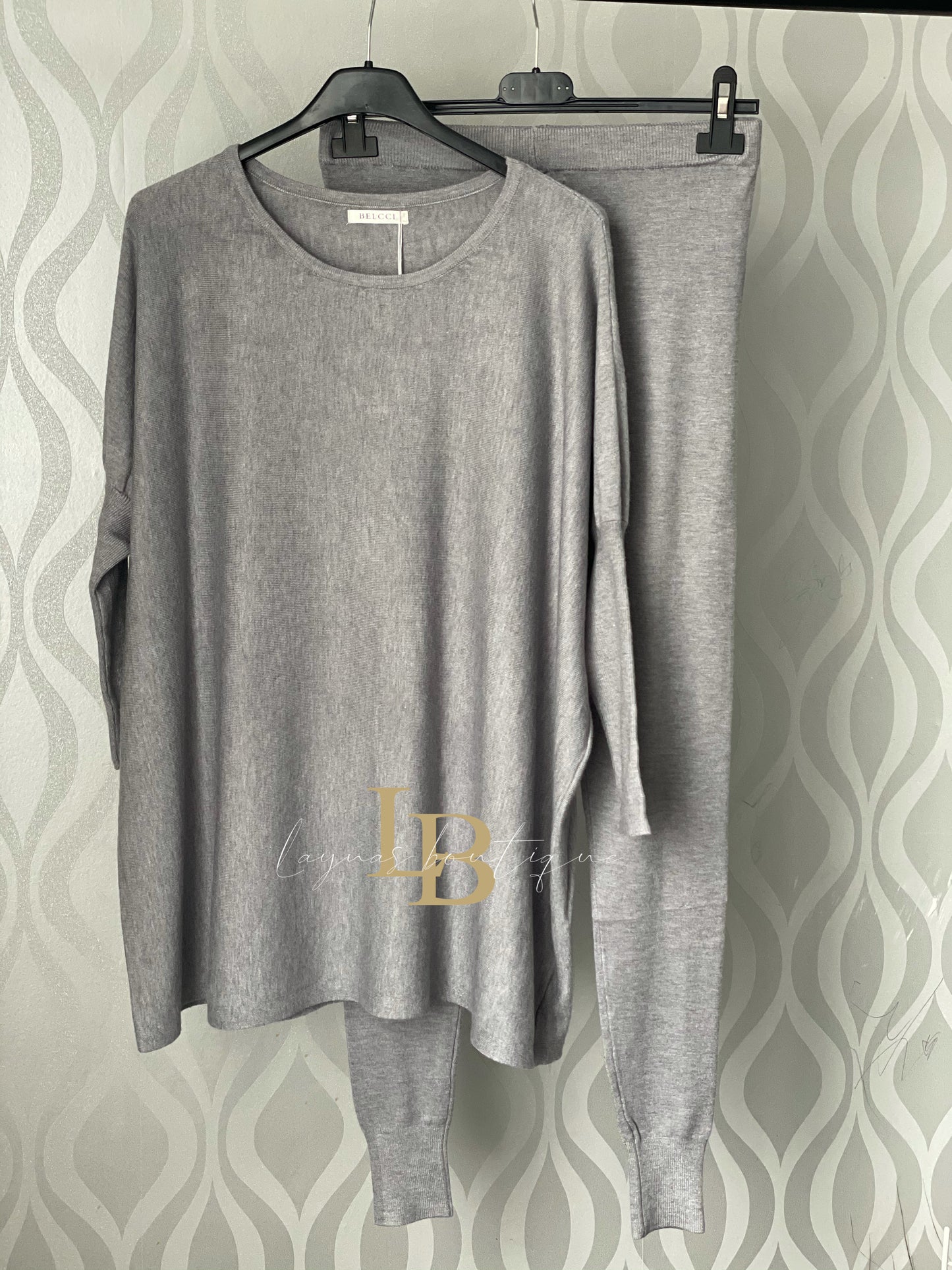 Plain fine knit loungewear