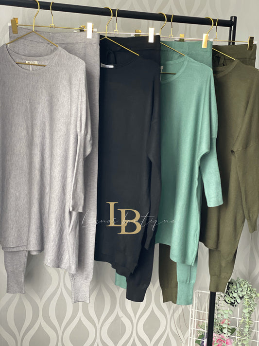 Plain fine knit loungewear