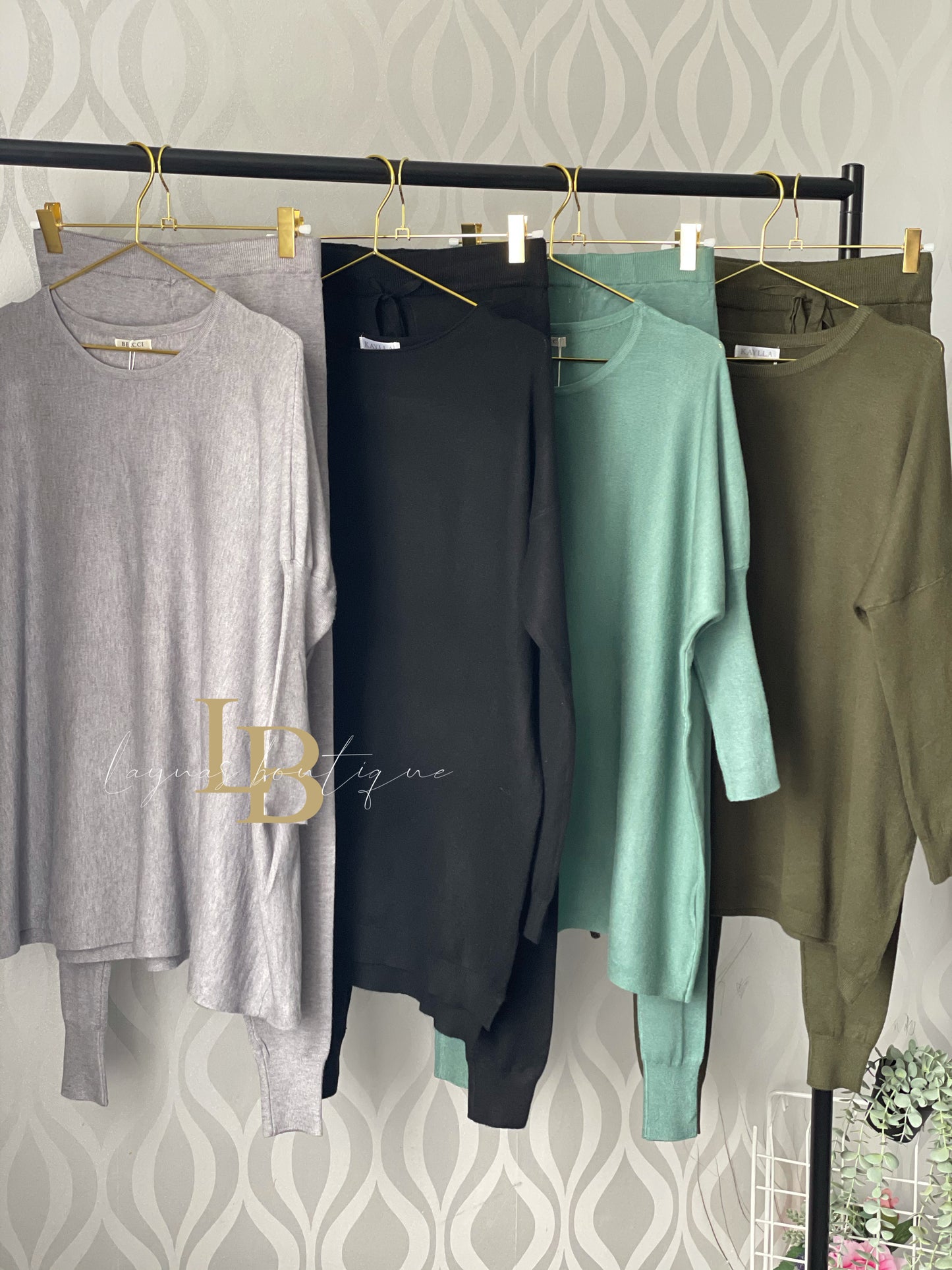 Plain fine knit loungewear