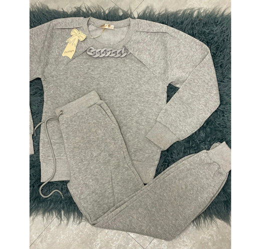Chain tracksuit - Layna’s Boutique   clothing boutique loungewear, tracksuits, dresses