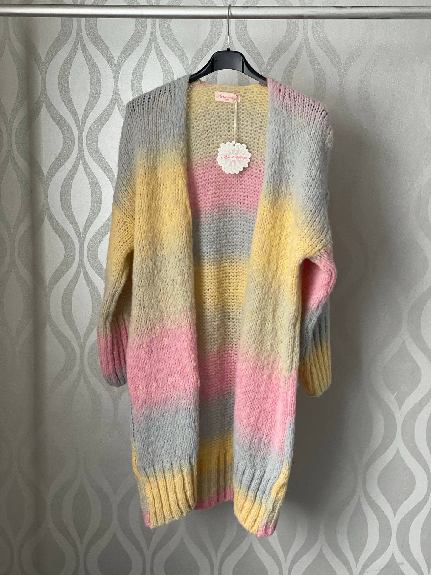 Rainbow midi length cardigan
