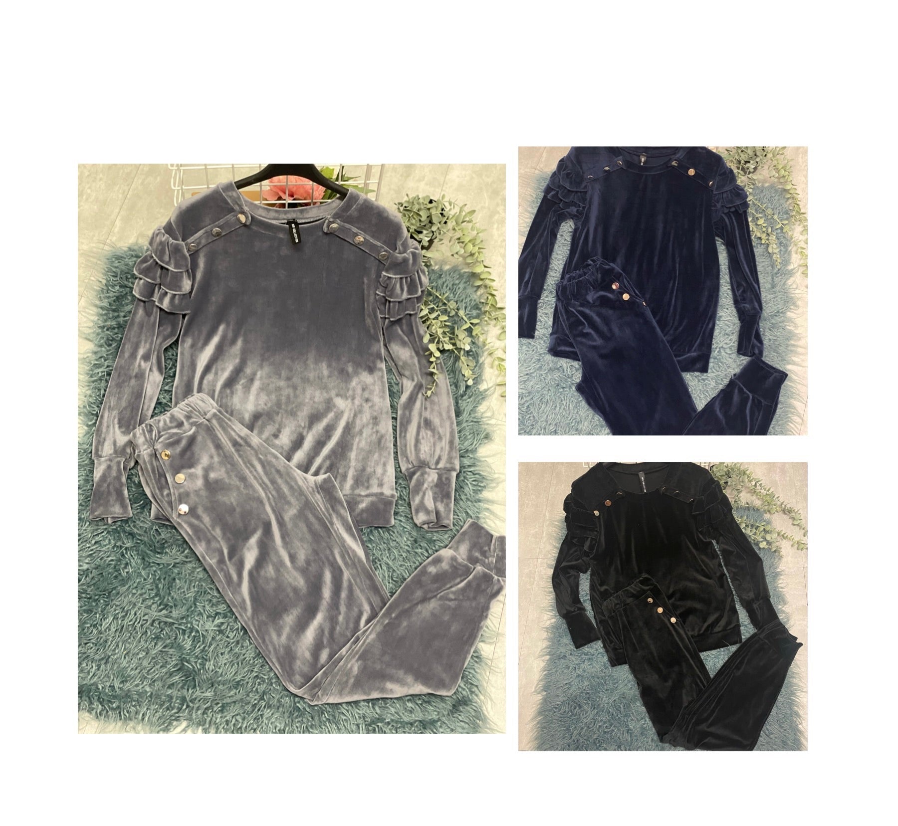 Velour tracksuit - Layna’s Boutique   clothing boutique loungewear, tracksuits, dresses