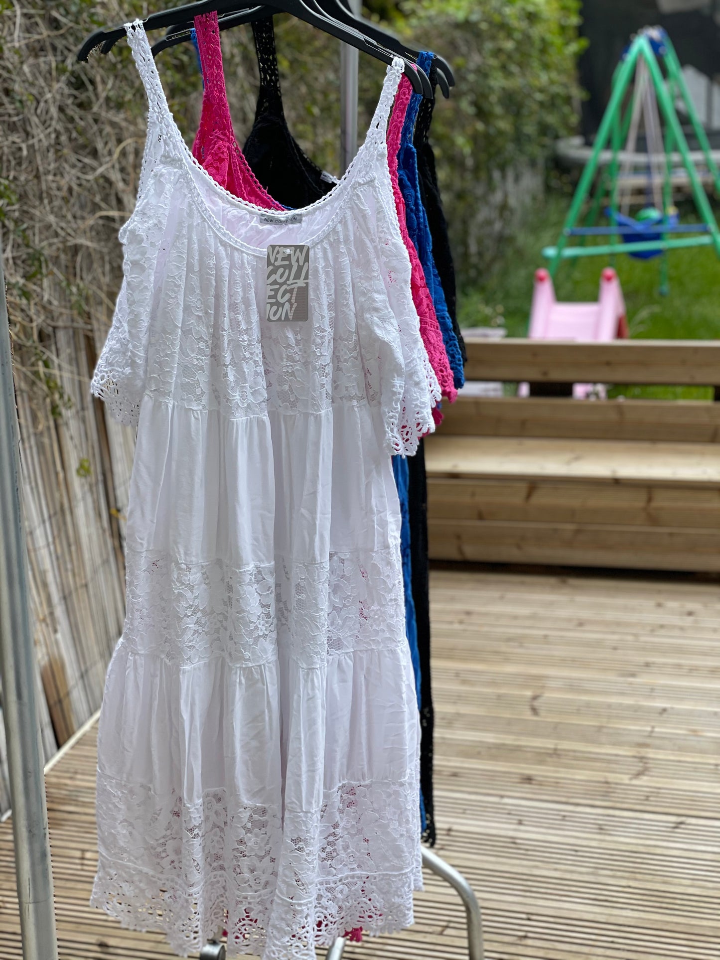 Cold shoulder lace dress