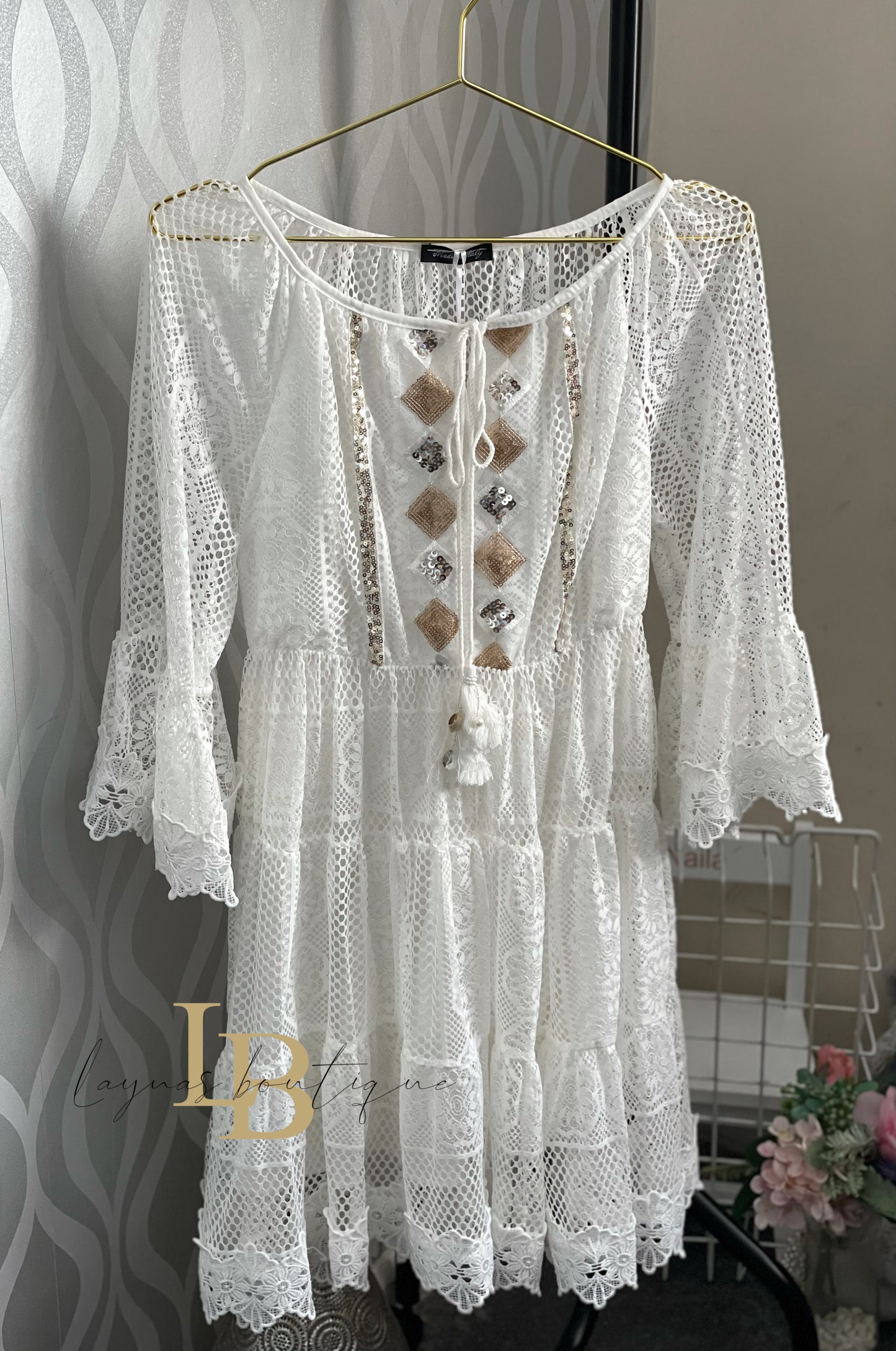 ISLA pattern dress - Layna’s Boutique   clothing boutique loungewear, tracksuits, dresses