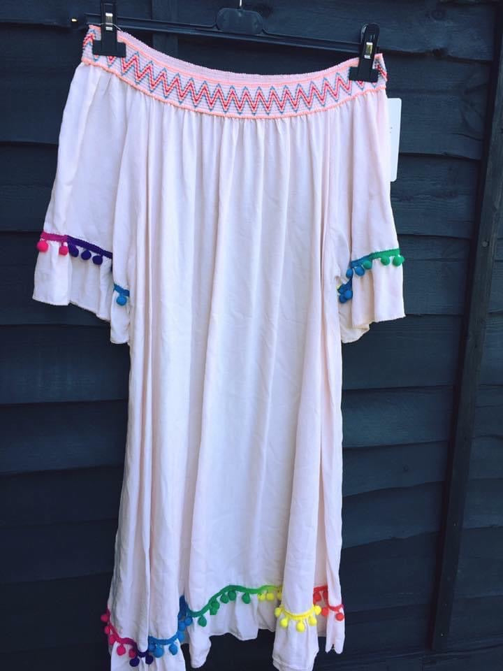 Off shoulder cotton dresses