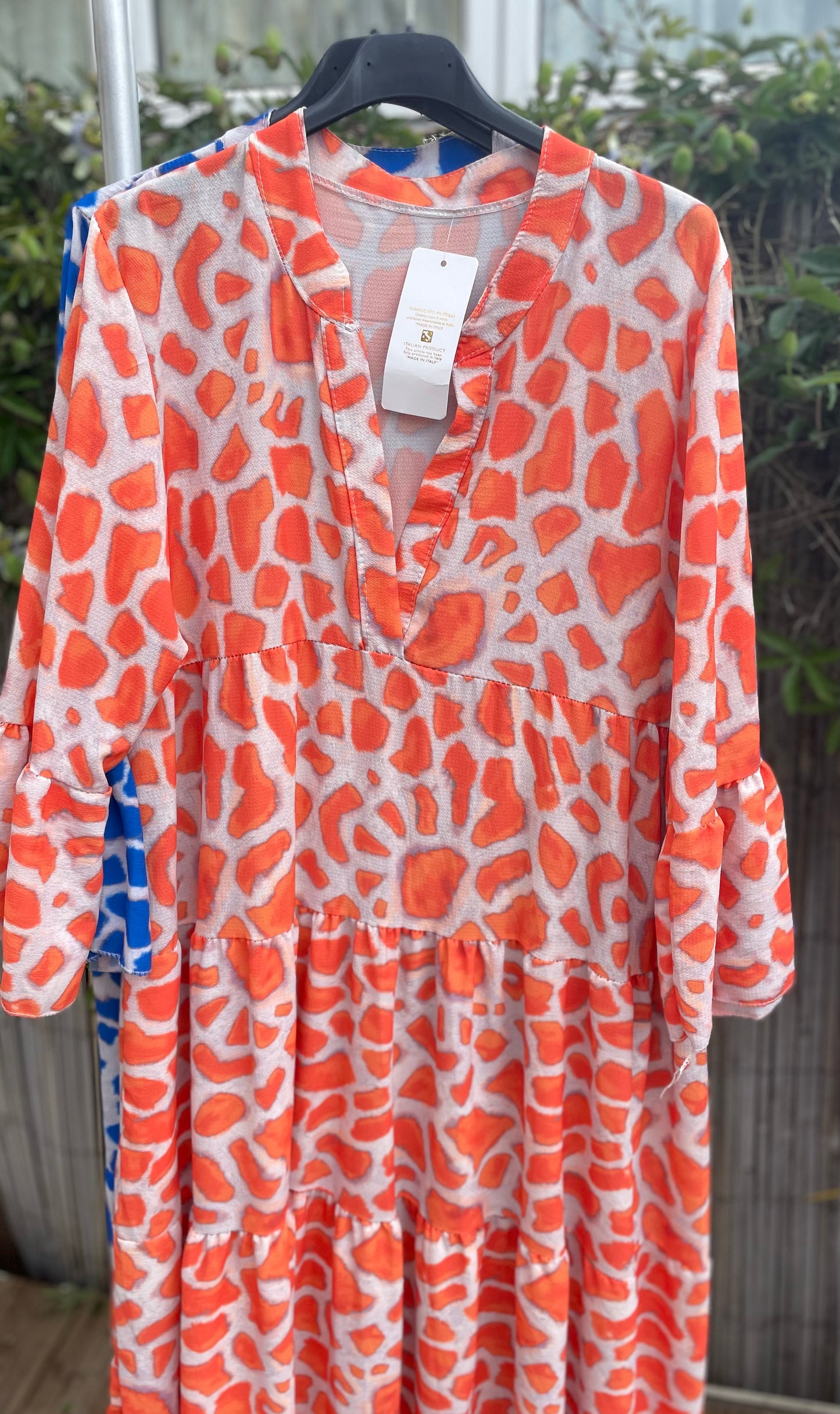 Giraffe print long dresses