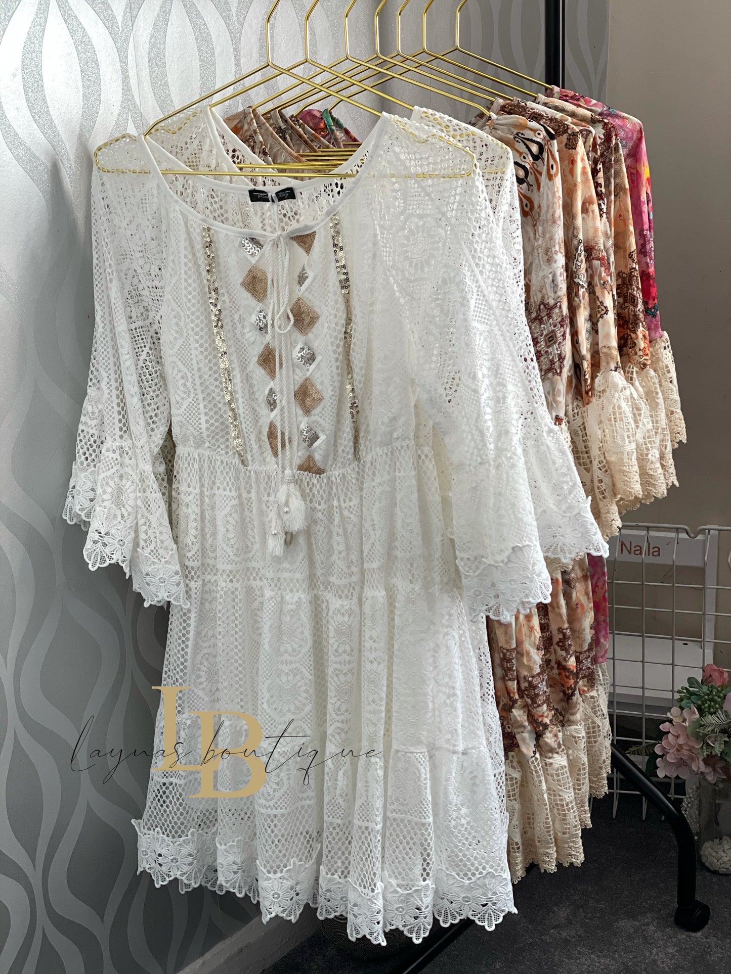 ISLA pattern dress - Layna’s Boutique   clothing boutique loungewear, tracksuits, dresses
