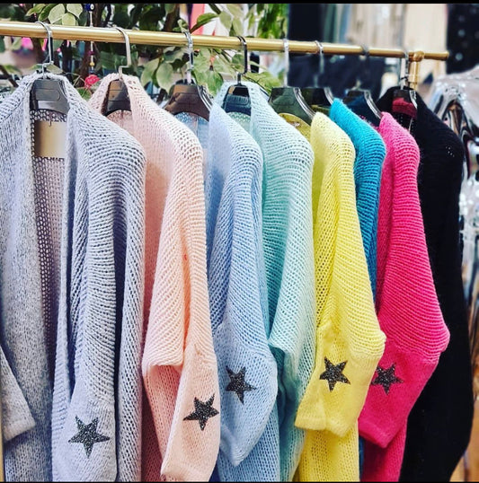 Star knitted cardigan