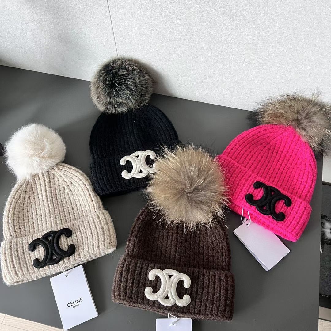 Cc pom pom hats
