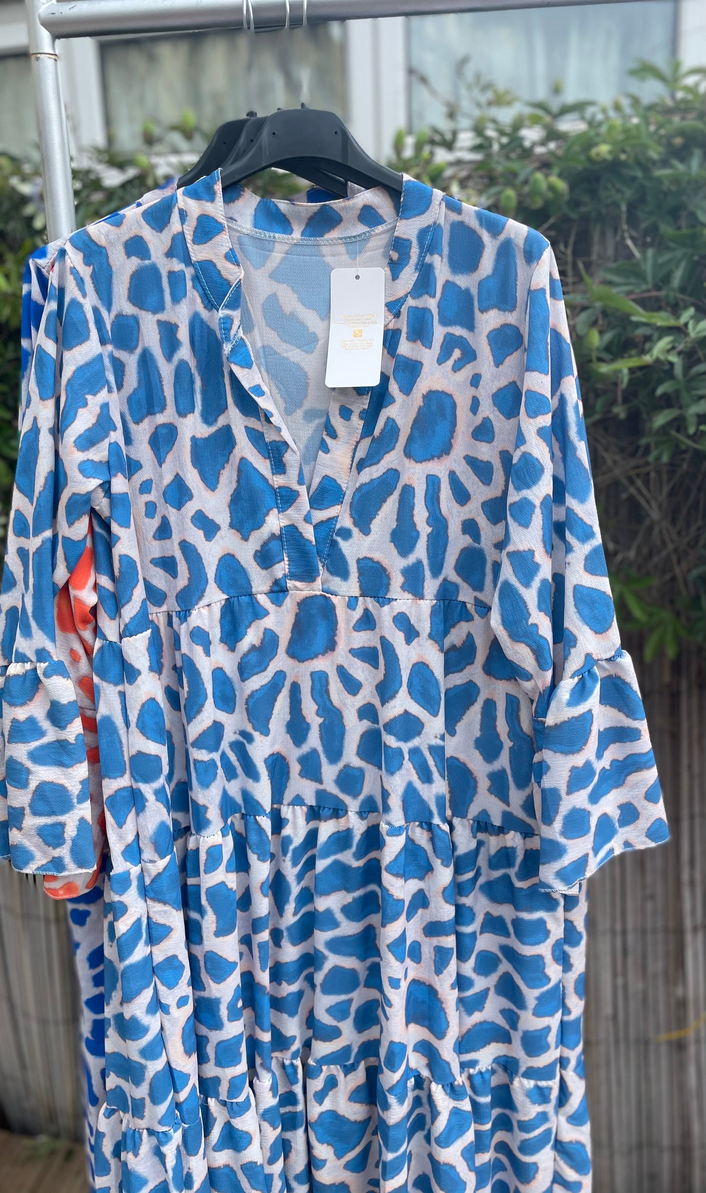 Giraffe print long dresses