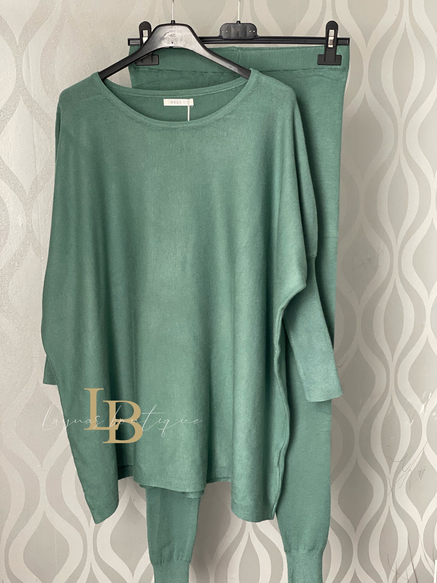 Plain fine knit loungewear