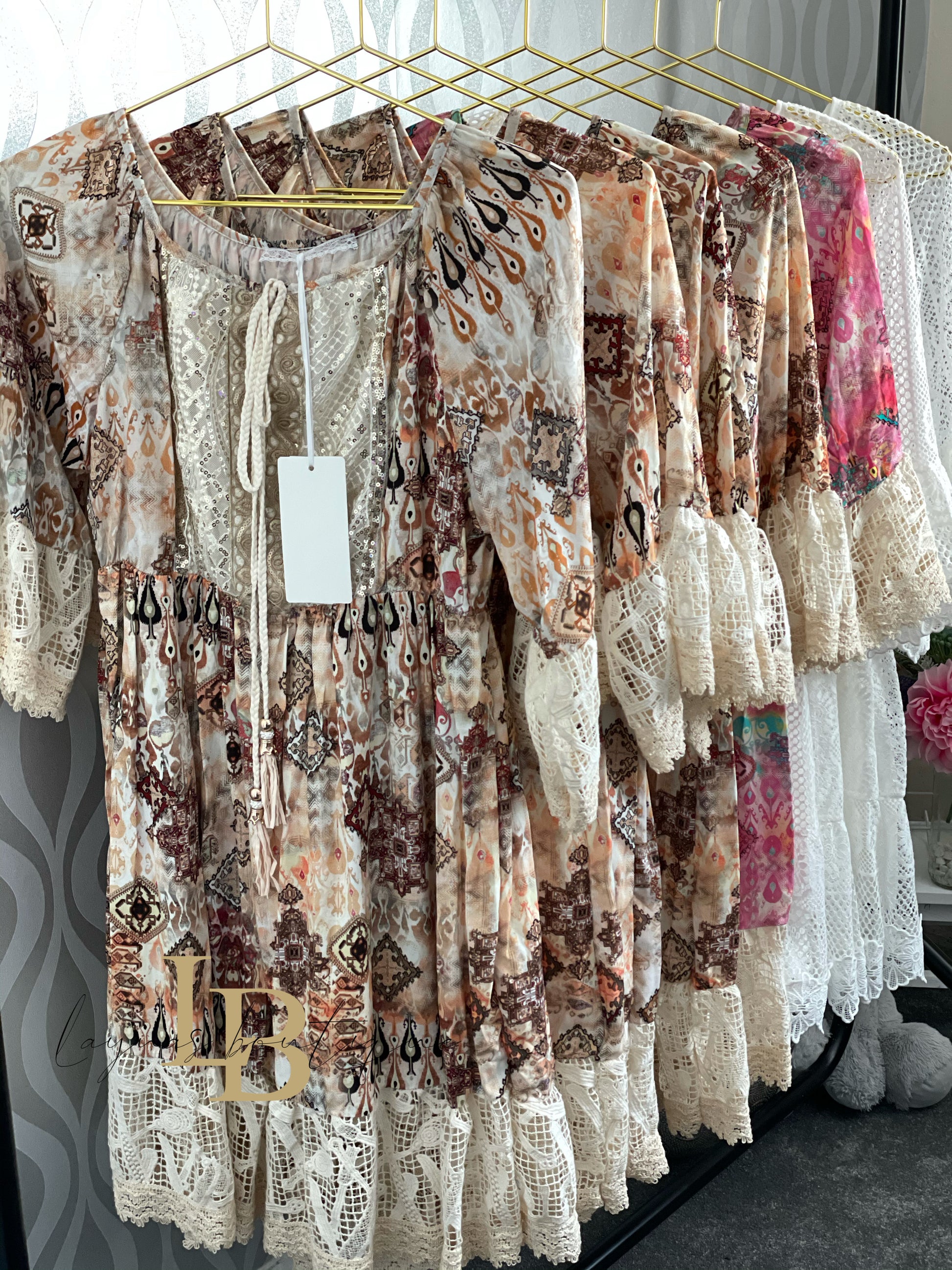 ISLA pattern dress - Layna’s Boutique   clothing boutique loungewear, tracksuits, dresses